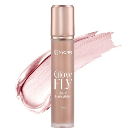 Buy Mars Glow Fly Liquid Highlighter (10 ml) (01-Winged Rose) | Enriched With Sunflower Seed Oil | Radiant Glow | No Chunky Particles | Light-Weight & Long-Lasting | Ultra Blendable Formula-Purplle
