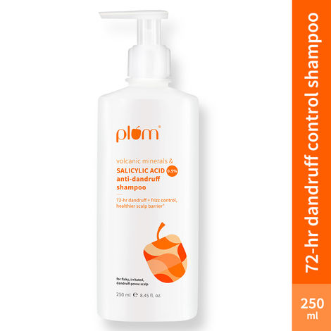 Buy Plum Anti-Dandruff Shampoo with Volcanic Minerals & 0.5% Salicylic Acid | 250 ml-Purplle