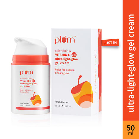 Buy Plum 1% Vitamin C Ultra-Light-Glow Gel Cream with Calendula | 50 gm-Purplle