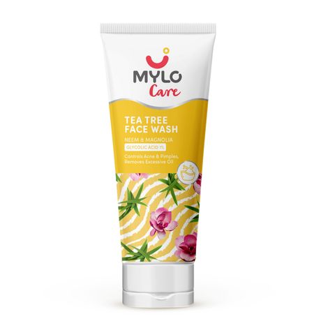 Buy Mylo Tea Tree Face Wash with Neem & Glycolic Acid For Cleanses, Exfoliates Removes Blackheads & Whiteheads 100 gm-Purplle