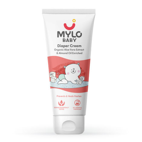Buy Mylo Baby Diaper Rash Cream With Aloe Vera, Almond Oil & Vitamin E For Prevents Rashes 50 gm-Purplle