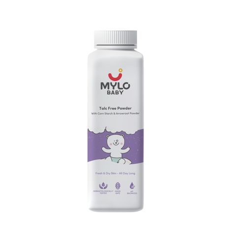 Buy Mylo Baby Talc-Free Powder with Corn Starch For Relieves Itchiness & Softens Skin 300 gm-Purplle