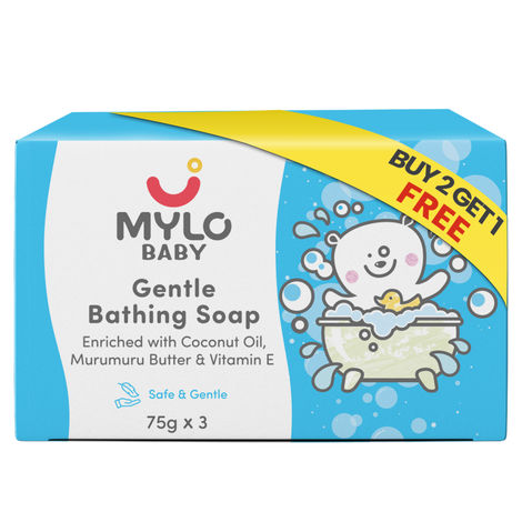 Buy Mylo Baby Soap Cleanses Gently | Retains Moisture for 0-3 Years | 75 gm (Pack of 3)-Purplle