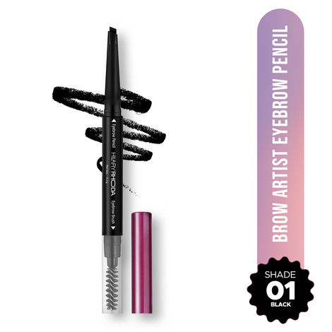 Buy Hilary Rhoda Brow Artist Eyebrow Pencil | Dual-Ended & Natural Finish | Smudge-Proof & Long-Lasting Eyebrow Pencil | 0.3 gm (Black-Shade 01)-Purplle