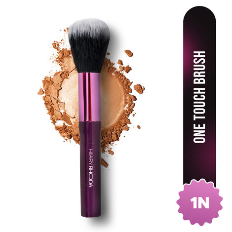 Buy Hilary Rhoda One Touch makeup Brush | Soft Bristle Makeup Brush For Cream, Liquid & Powder Foundation & Blush | Non Absorbing Makeup Brush 1 pc-Purplle