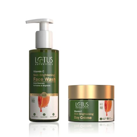 Buy Lotus Sunrise to Shine: Lotus Botanicals Skin Brightening Day Cream (50 gm) + Skin Brightening Face Wash (180 ml) Combo of 2-Purplle