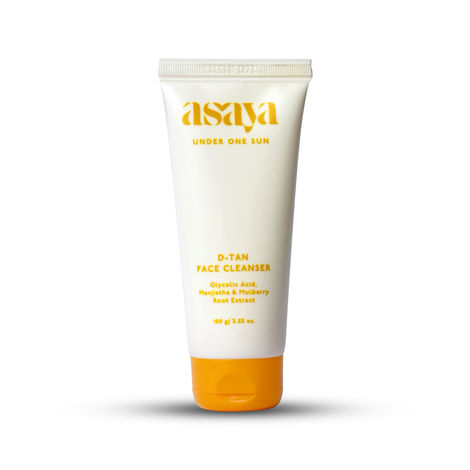 Buy Asaya Detan Face Wash | Glycolic Acid, Berry Extract & Manjistha | Tan Removal Cleanser | Gently Exfoliates & Evens Tone | Soap-Free |100 ml-Purplle