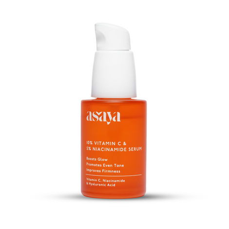 Buy Asaya 10% Vitamin C Serum for Brightening & Glowing Skin | With 5% Niacinamide & Hyaluronic Acid | Dark Spot Correcting & Barrier Support | 30 ml-Purplle