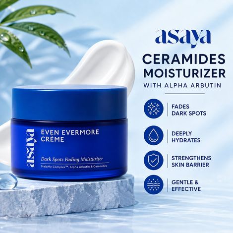 Buy Asaya Ceramides Moisturizer with Alpha Arbutin | Dark Spots & Acne Marks Removal Cream | MelaMe™ Complex for Hyperpigmentation & Even Skin Tone | For Face & Neck | Oily, Dry & Combination Skin | Men & Women | 50 gm-Purplle