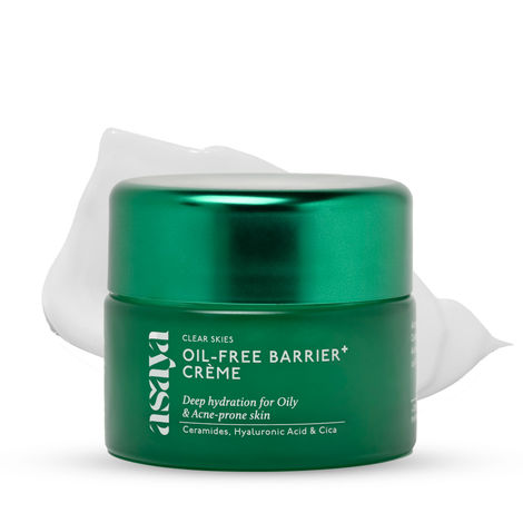 Buy Asaya Barrier + Oil Free Moisturizer + Niacinamide, Hyaluronic Acid and Ceramides | Fights Active Acne, Prevents Breakouts | Cica, DendriclearTM | 50 gm-Purplle
