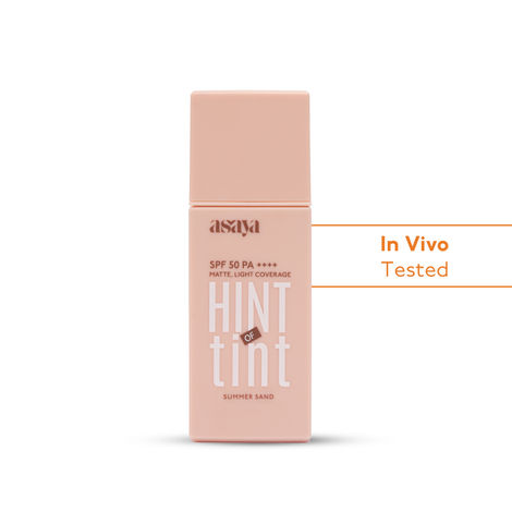 Buy Asaya Hint of Tint SPF 50 PA++++ Sunscreen | Medium | Broad Spectrum UV Shield | Lightweight, Dewy Finish for All Skin Types (40 ml)-Purplle