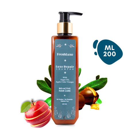 Buy FreshLuxe Repair Shampoo | with Moroccan Argan Oil & Apple Cider | Unisex | 200 ml-Purplle