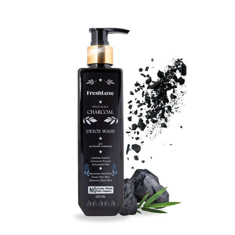 Buy FreshLuxe Charcoal & Aloe Vera | Detox Body Wash & Shower Gel | Refreshing & Hydrating Skin | Unisex | 200 ml-Purplle