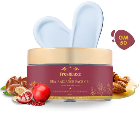 Buy FreshLuxe Sea Radiant Face Gel | Almond Oil, Pomegranate Seed Oil & Jojoba Oil | Hydrating & Revitalizing | Unisex | 50 gm-Purplle