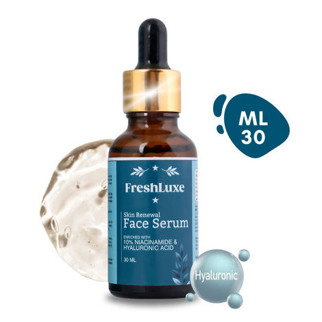 Buy FreshLuxe Skin Renewal Face Serum | 10% Niacinamide & Hyaluronic Acid | Hydrating & Brightening | Unisex | 30 ml-Purplle