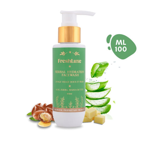 Buy FreshLuxe Herbal Hydration Face Wash | Aloe Vera & Neem | Gentle Cleanse & Deep Moisture | Unisex | Natural | 100 ml-Purplle