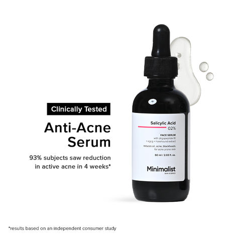 Buy Minimalist Salicylic Acid 02% Face Serum 60 ml-Purplle