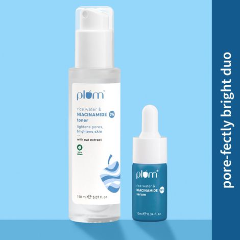Buy Plum Clear Start Mini Combo (Niacinamide Serum 10 ml + Toner 150 ml)-Purplle