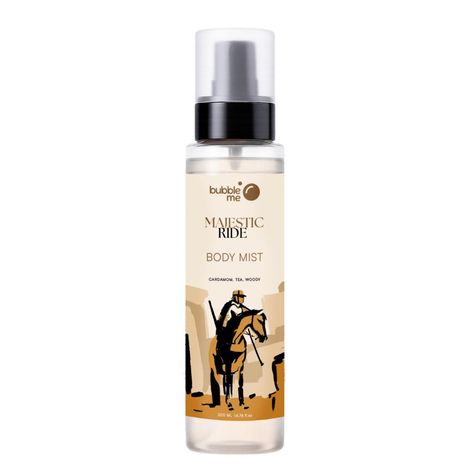 Buy Bubble Me Majestic Ride Body Mist: A Bold Blend of Myrrh, Cedar & White Musk | 200 ml-Purplle