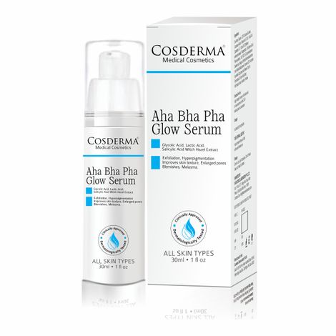 Buy Cosderma AHA BHA PHA Glow Serum | Exfoliating & Brightening Serum 30 ml-Purplle