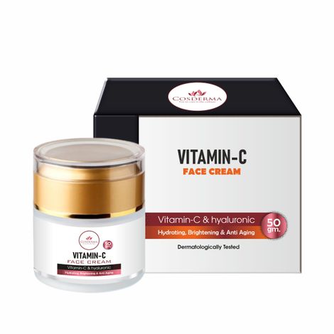 Buy Cosderma Vitamin-C Face Cream | Brightening & Anti-Aging with Hyaluronic Acid 50 gm-Purplle