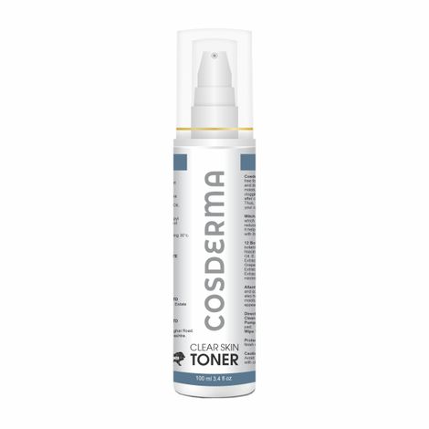 Buy Cosderma Clear Skin Toner | Oil Control & Botanical Enriched Deep Cleanser 100 ml-Purplle