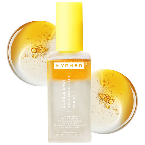 Buy Hyphen 20% ( Bakuchiol+ Rosehip oil + Coco- Caprylate) Double Shot Radiance -Lift Serum| Fade Dark Spots- 11% Mandarin 5% Niacinamide 2% Polyglutamic Acid Cica Stem Cell| All Skin Type-50 ml-Purplle