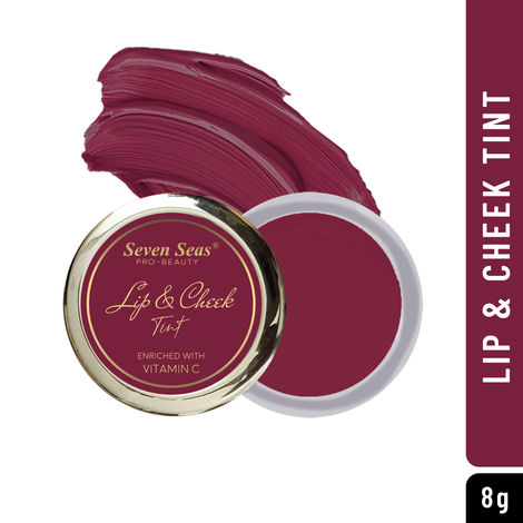 Buy Seven Seas Lip & Cheek Tint - 08 Calypso Pink (8 gm) | Enriched with Vitamin C For Lips, Eyelids & Cheeks, Matte Finish-Purplle
