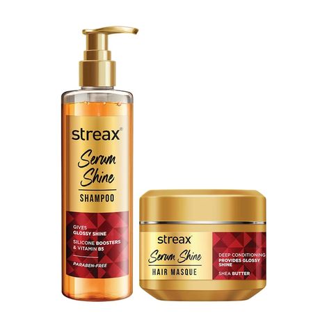 Buy Streax Serum Shine Shampoo and Mask Combo Combo of 2-Purplle