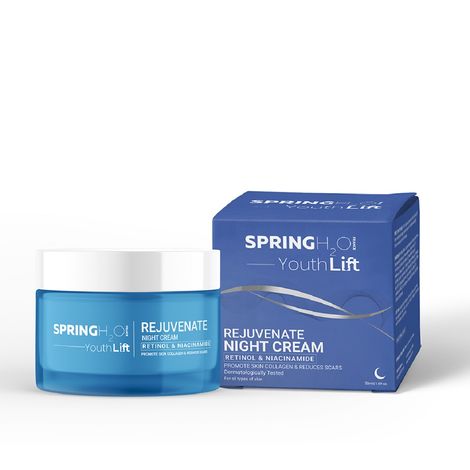 Buy Spring H2O Night Cream | Deep Nourishing & Repairing Moisturizer for Overnight Skin Renewal | Restores Radiance & Hydration | For All Skin Types – 50 ml-Purplle