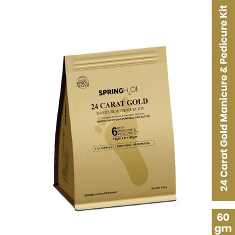 Buy Spring H2O 24 Carat Gold Manicure & Pedicure - 60 gm | Kit Increase Radiance and Stimulates Skin Cells 60 gm-Purplle