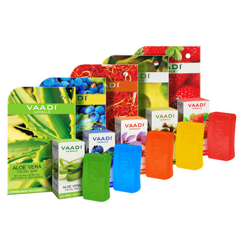 Buy Vaadi Herbals Assorted Pack of 5 Facial Bars (25 g x 5)-Purplle