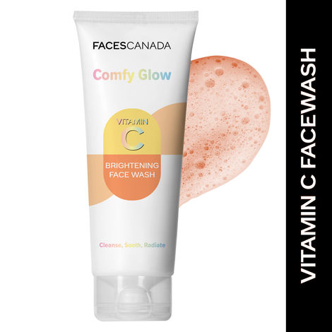 Buy FACES CANADA Comfy Glow Vitamin C Face Wash - 100 ml | Brightening & Refreshing Daily Cleanser | Removes Dirt, Oil & Impurities | Gentle, Hydrating & Glow-Boosting Formula-Purplle