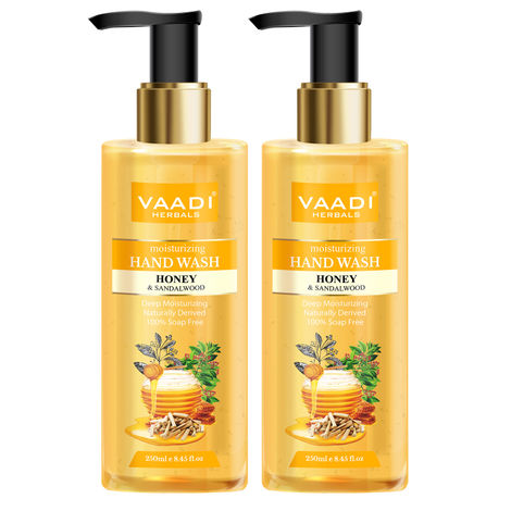 Buy Vaadi Herbals Pack of 2 Deep Moisturizing Honey & Sandal Hand Wash (250 ml x 2)-Purplle