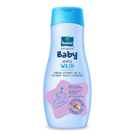 Buy Parachute Advansed Baby Gentle Wash for New Born | Enriched with Virgin Coconut Oil | Gently cleanses in Hard water | Doctor certified | 410 ml-Purplle