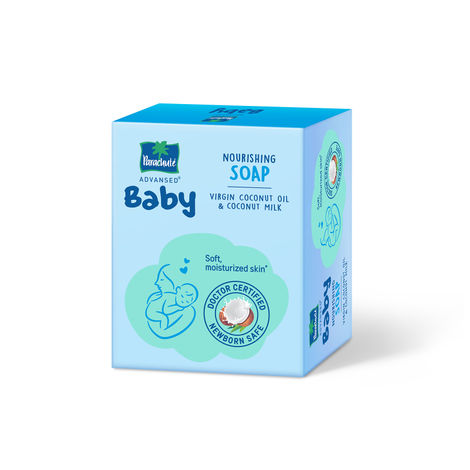 Buy Parachute Advansed Baby Soap for Newborn Babies | Doctor Certified| Virgin Coconut Oil & Coconut Milk | Prevents Dryness | 75 gm x 3=225 gm-Purplle