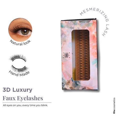 Buy Rhe Cosmetics Mesmerizinglash 3D Natural And False Eyelash (30 gm)-Purplle