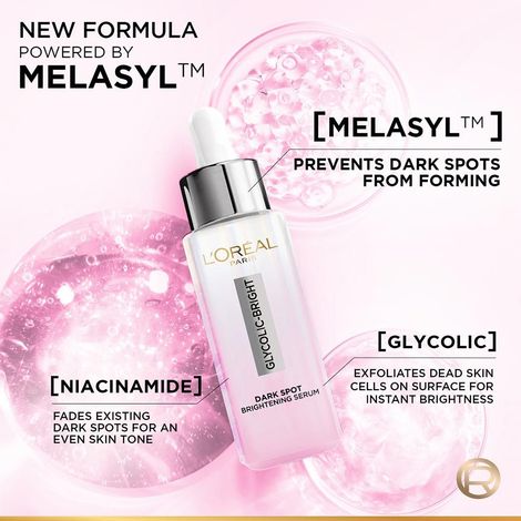 L'Oreal Paris Glycolic Bright 8% [Melasyl TM + Glycolic + Niacinamide] face  serum for Dark Spot & Brightening, 1.5 ml Sample