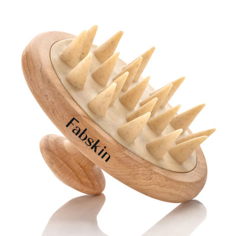 Buy Fabskin Wooden Hair Brush Scalp Massager Shampoo Brush - Helps Remove Dandruff - Relaxing Head Massager 1 pc-Purplle