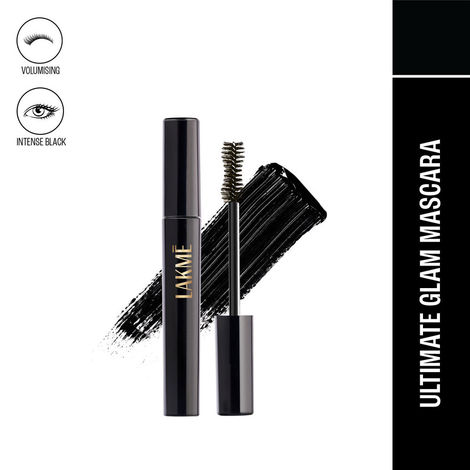 Buy Lakme Ultimate Glam Volumizing Mascara Black, For Fuller Lashes, Easy Application, Intense Black Finish 10 ml-Purplle