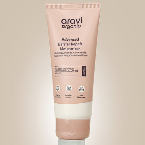 Buy Aravi Organic Advanced Barrier Repair Moisturizer | With Ceramide, Peptide, Hyaluronic Acid & Cica | For Deep Moisturizing, Strengthening & Skin Barrier Repair | For All Skin Types | 100 gm-Purplle