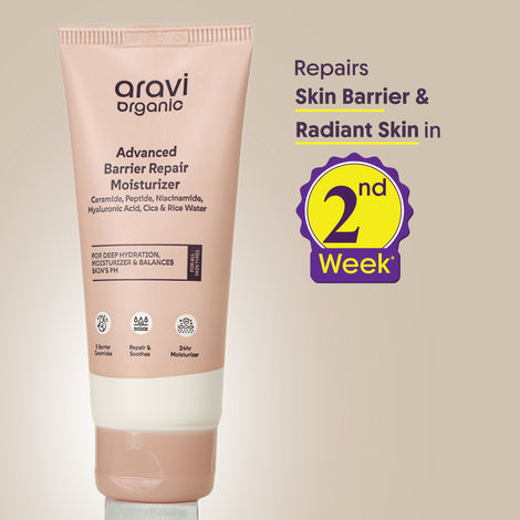 Buy Aravi Organic Advanced Barrier Repair Moisturizer | With Ceramide, Peptide, Hyaluronic Acid & Cica | For Deep Moisturizing, Strengthening & Skin Barrier Repair | For All Skin Types | 100 gm-Purplle