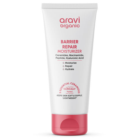 Buy Aravi Organic Advanced Barrier Repair Moisturizer | With Ceramide, Peptide, Hyaluronic Acid & Cica | For Deep Moisturizing, Strengthening & Skin Barrier Repair | For All Skin Types | 100 gm-Purplle