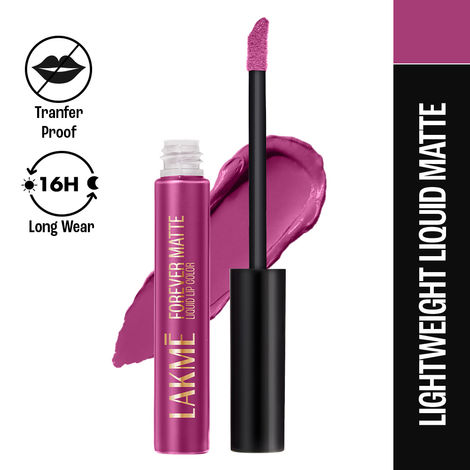 Buy Lakme Forever Matte Liquid Lip Colour, Pink Trip (5.6 ml)-Purplle
