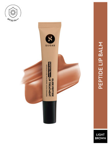 Buy Sugar Glide Peptide SPF50 PA+++ Lip Balm Lip Treatment 02 Caramel Crepe (10 ml)-Purplle