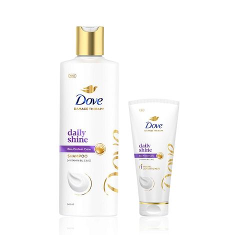 Buy Dove Daily Shine Therapy Shampoo(340 ml) + Dove Daily Shine Hair Conditioner (175 ml) Combo of 2 Haircare kit-Purplle