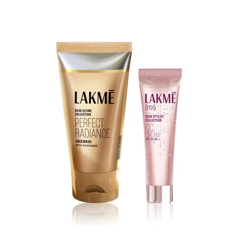 Buy Lakme Radiance Niacinamide Facewash(50 gm) + Lakme 9-5 Cc Cream (20 gm) Combo of 2 Skincare Kit-Purplle