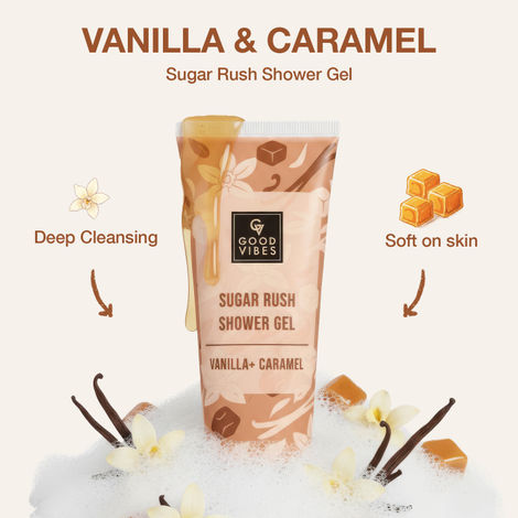 Buy Good Vibes Vanilla Caramel Sugar Rush Shower Gel 200 ml-Purplle