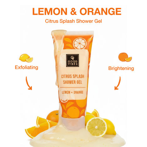 Buy Good Vibes Lemon Orange Citrus Splash Shower Gel 200 ml-Purplle