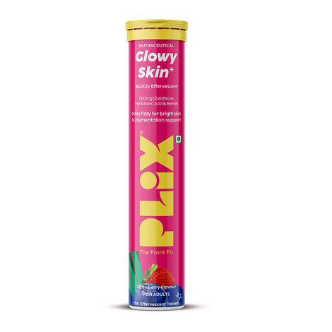 Buy PLIX Glutathione Strawberry Effervescent 15 Tablets With 500mg L-Glutathione For Clear Glowy Skin & Pigmentation (Pack of 1)-Purplle